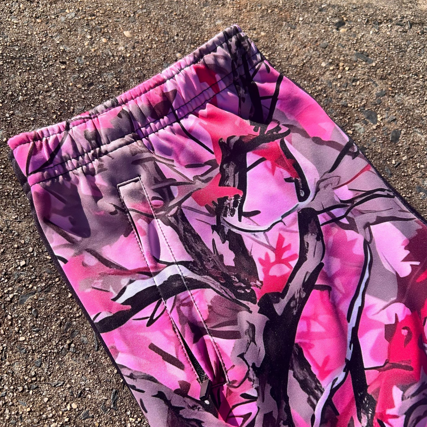 Adults Footy Shorts [with pockets] – Pink Country