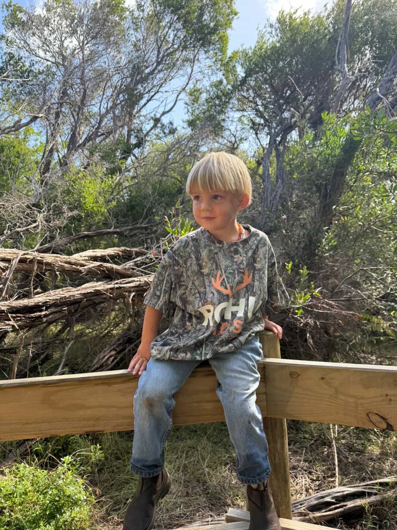 'Adventure Starts Young' Tee in Camo