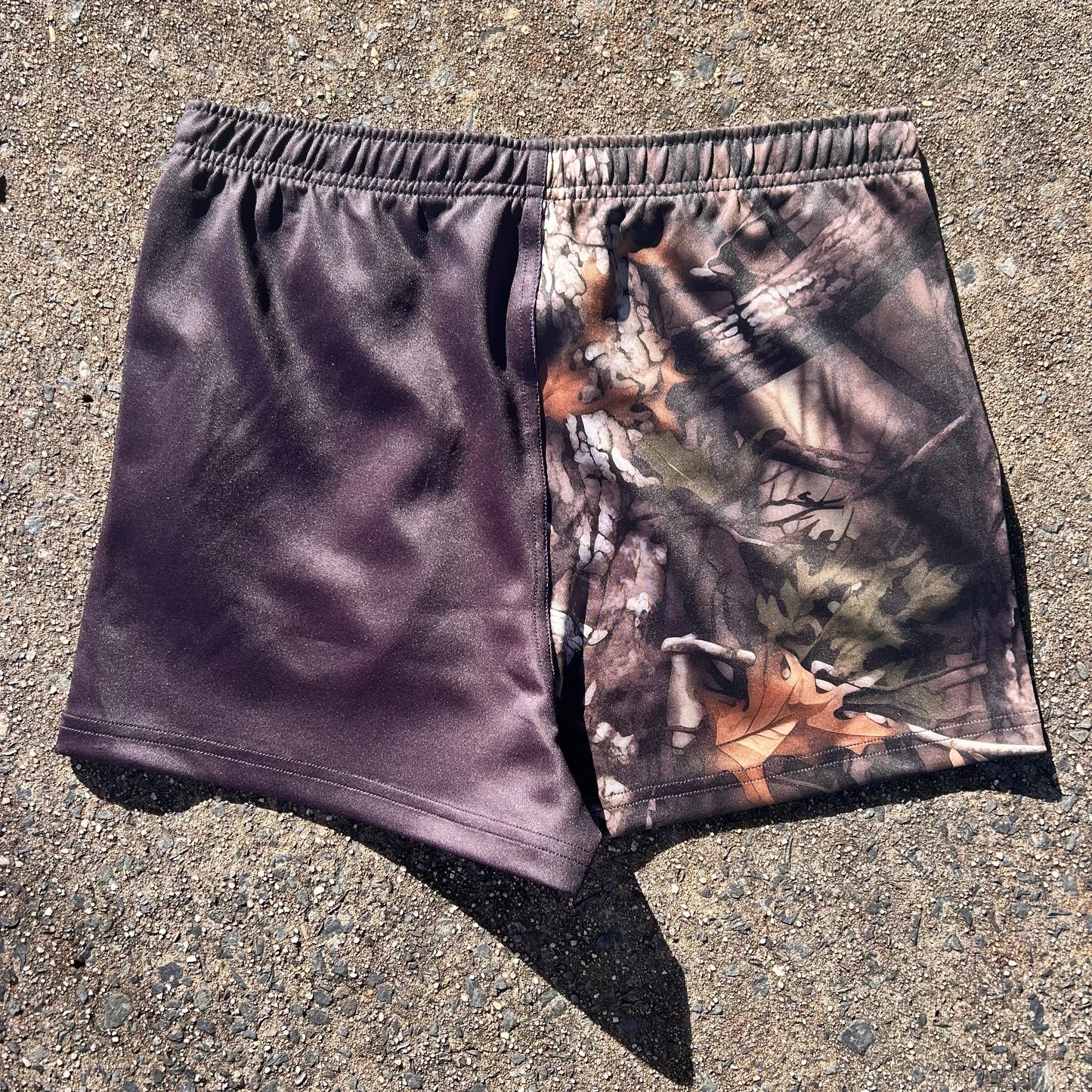 Adults Footy Shorts [with pockets] – Bush Camo