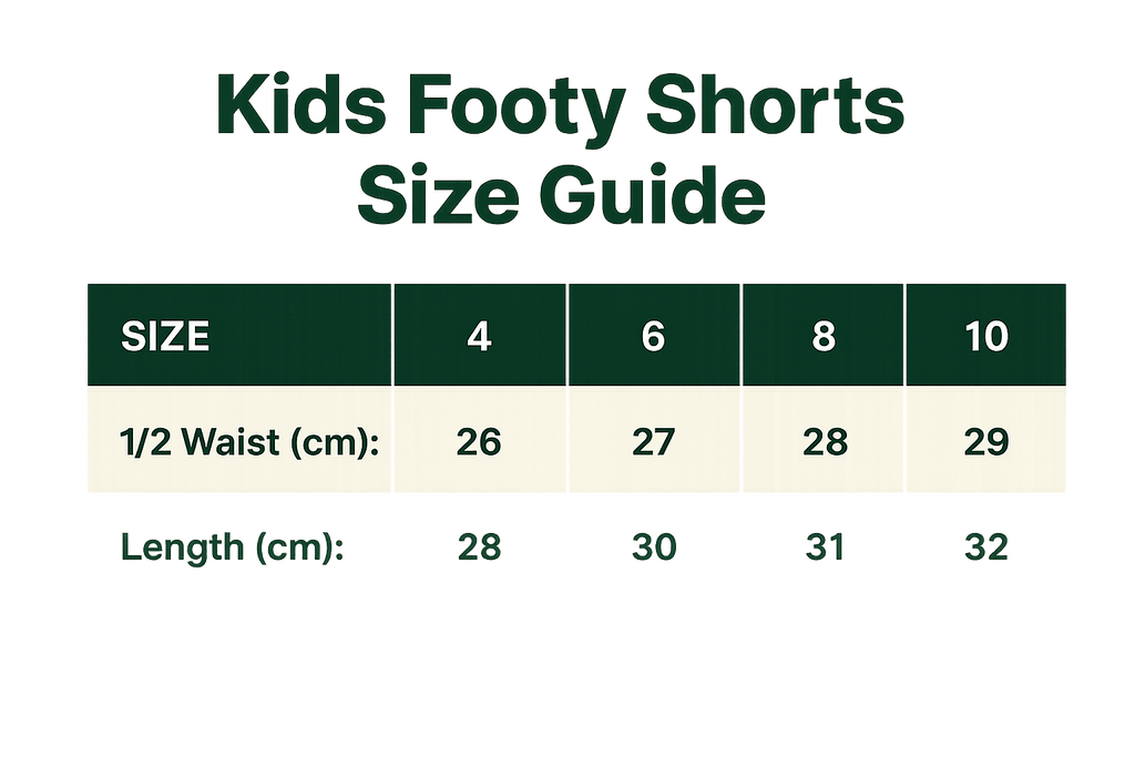 Kids Footy Shorts | Country Edition