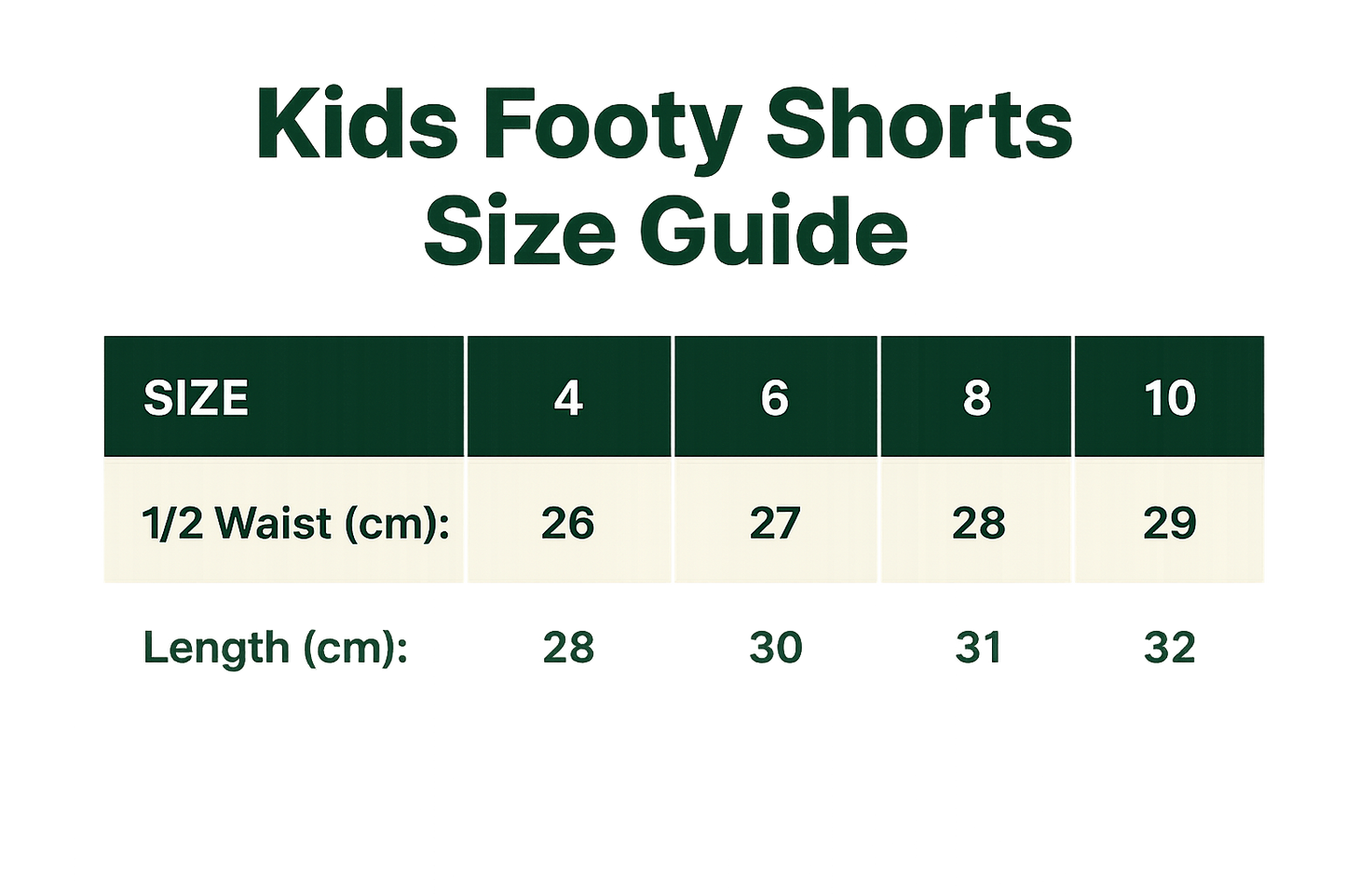 Kids Footy Shorts [with pockets]