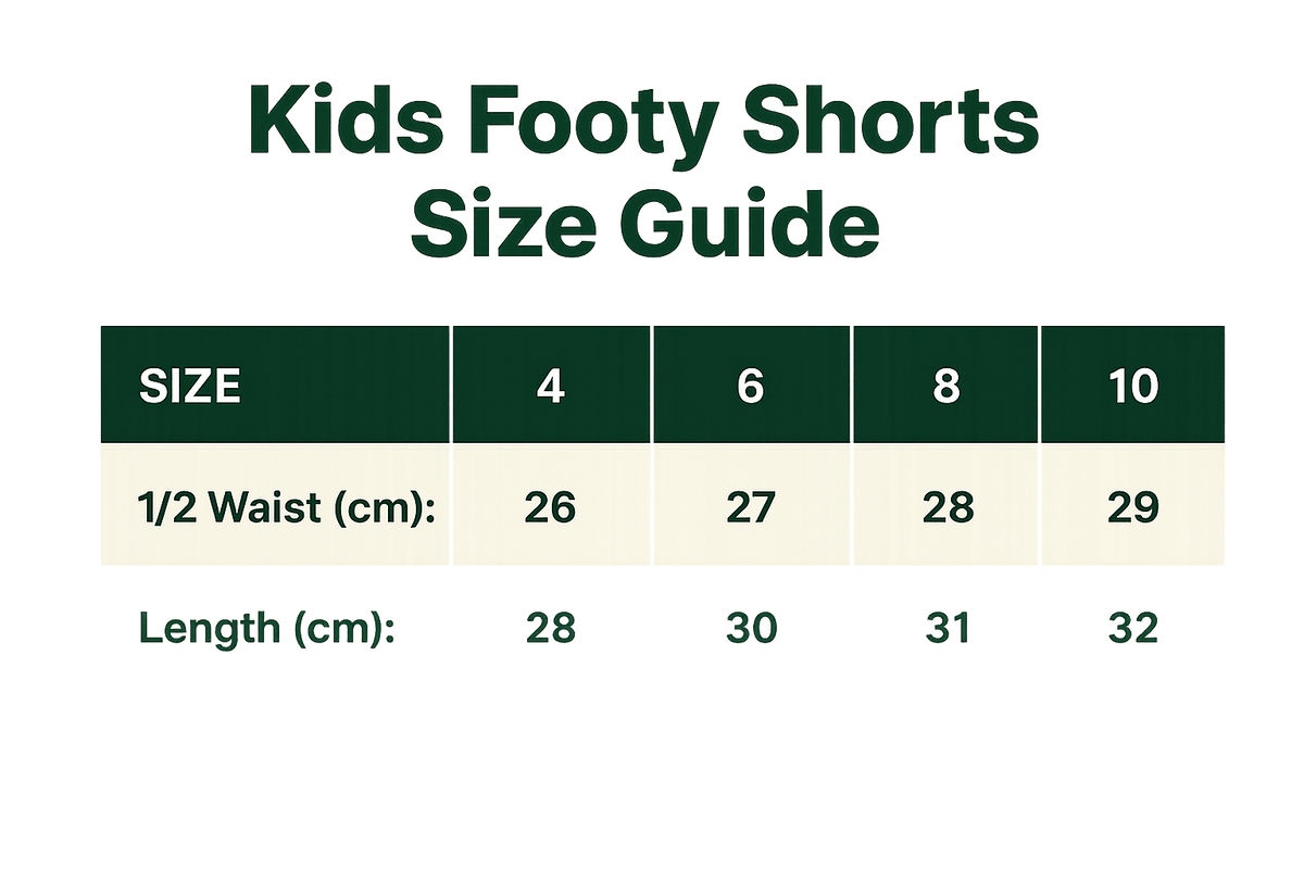 Kids Footy Shorts | Country Edition